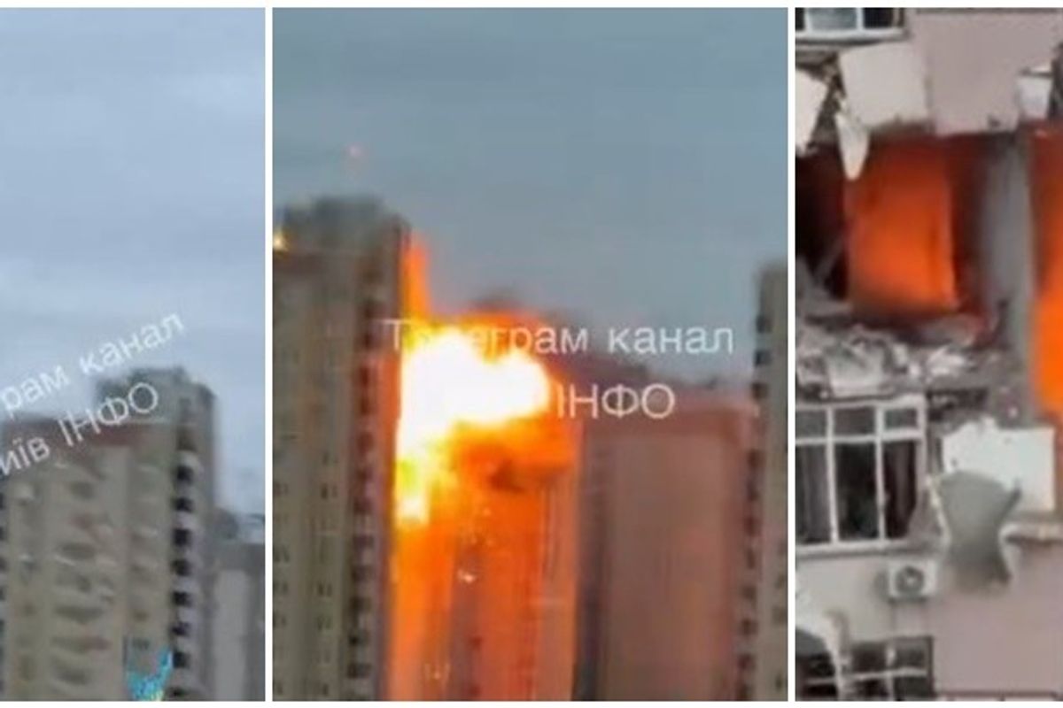 Rusia sulmon ndërtesat civile në Kiev - publikohen pamjet e goditjeve me dronë Rusia sulmon ndërtesat civile në Kiev - publikohen pamjet e goditjeve me dronë