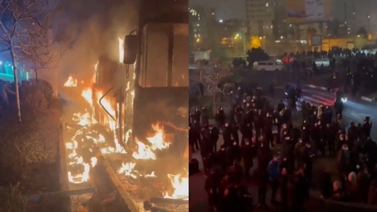 Ndërtesa në flakë, të shtëna me armë - pamje nga protestat në Iran