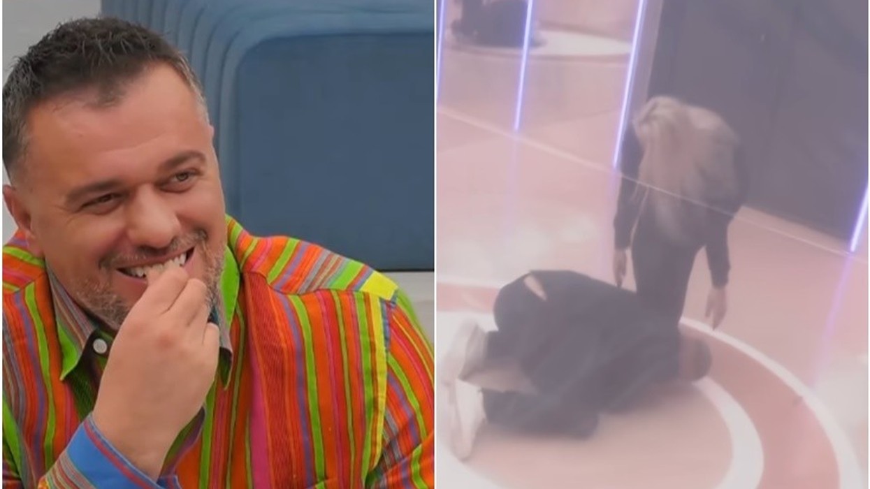 Buci ironizon me Labin pasi ia puthi këmbët bashkëshortes gjatë takimit