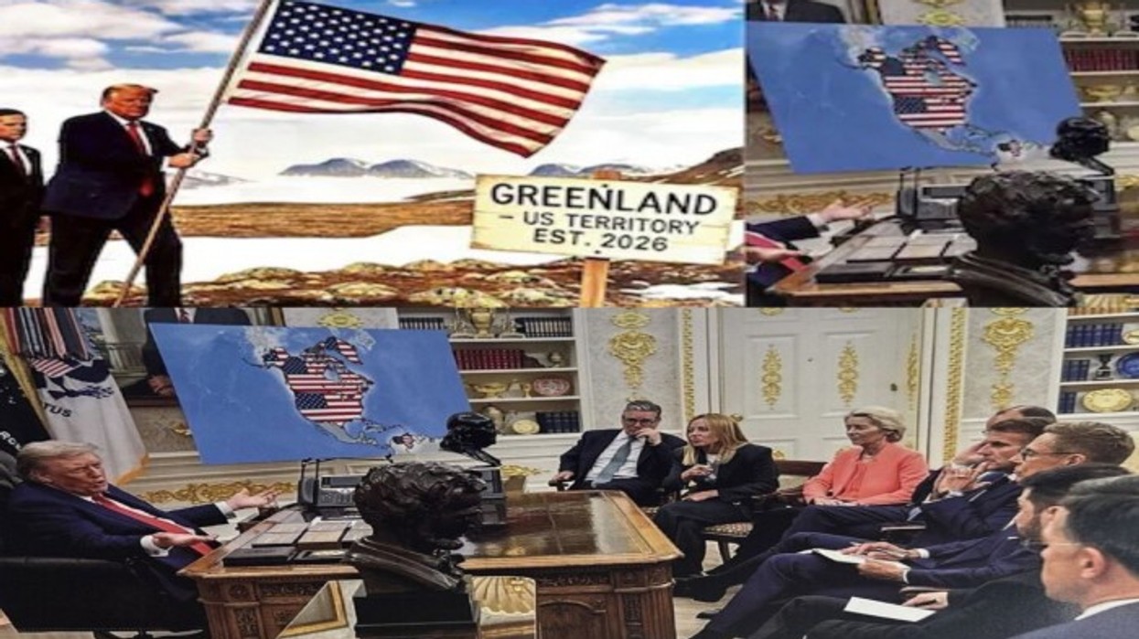 Trump ndan një hartë të SHBA-së të bërë me inteligjencë artificiale, përfshirë Grenlandën, Kanadanë dhe Venezuelën