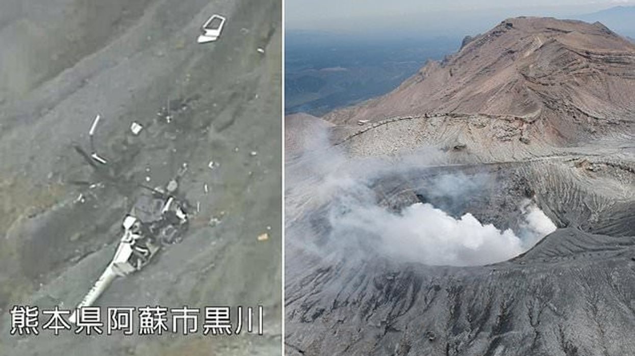 Helikopteri turistik bie mbi vullkanin japonez, mbetjet e tij 'janë të parë brenda kraterit' Helikopteri turistik bie mbi vullkanin japonez, mbetjet e tij 'janë të parë brenda kraterit'