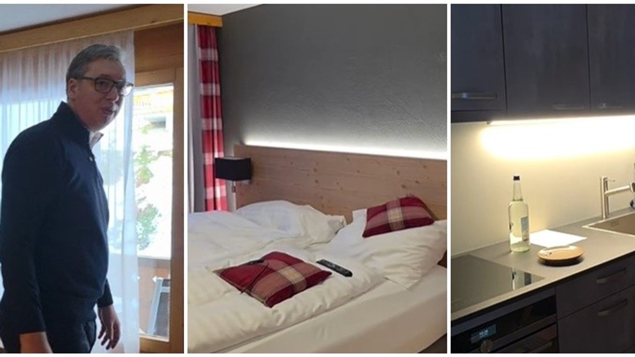 Gjersa liderët botëror po takohen mes veti në Davos, Vuçiq "si influencerët" prezanton hotelin ku po qëndron