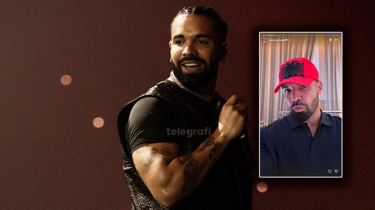 Drake përsëri shfaqet me simbolin kombëtar shqiptar