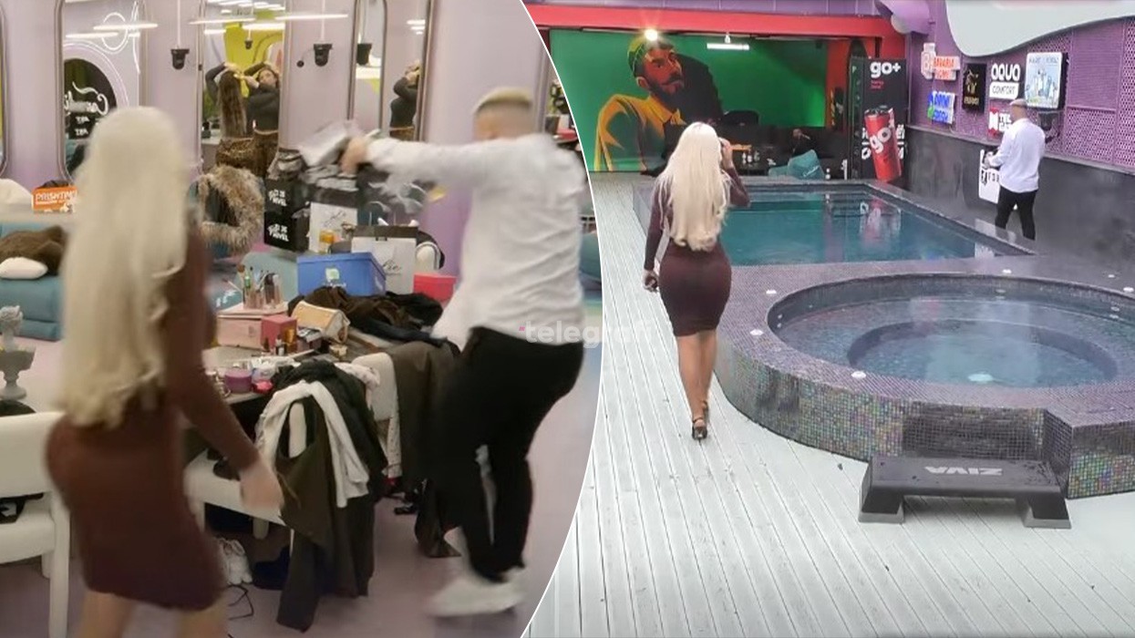 Labi i merr gjërat Benitës dhe largohet drejt pishinës, publiku ia kritikon lojën