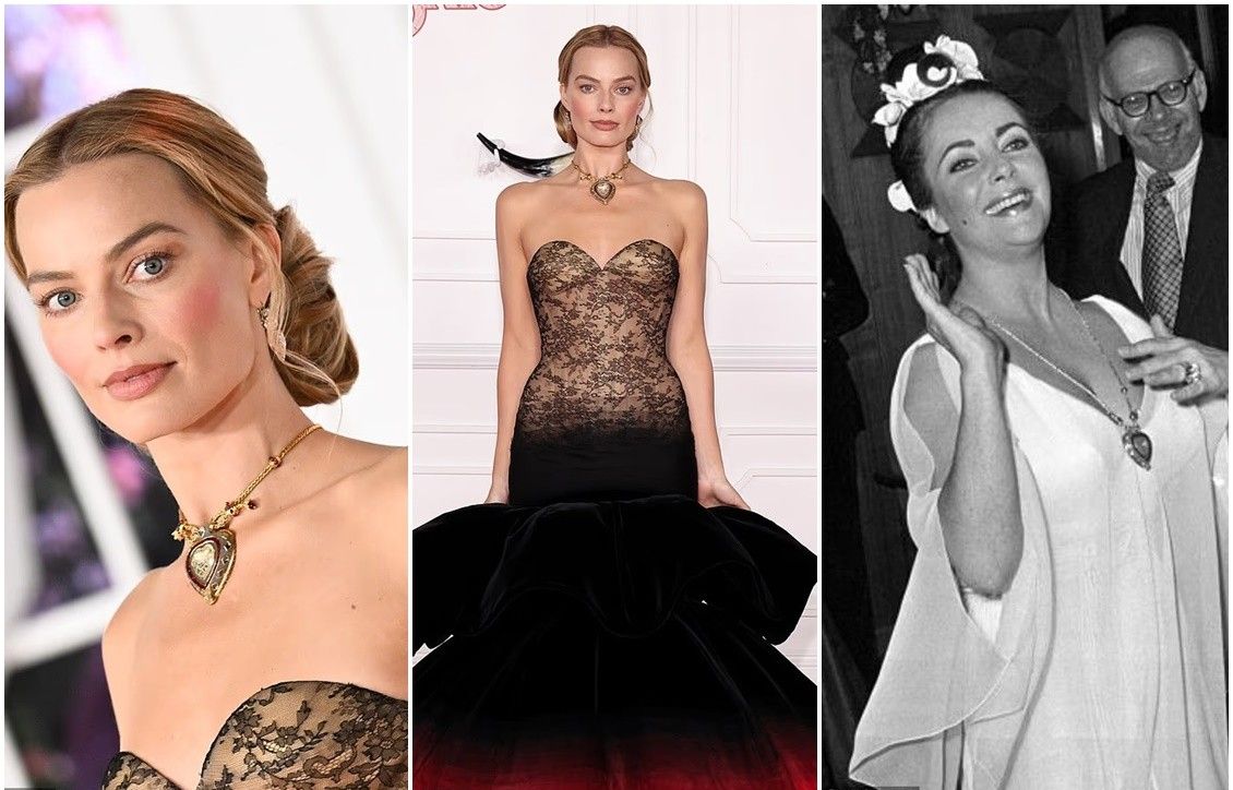 Margot Robbie mahnit me gjerdanin ikonik të Elizabeth Taylor, në premierën e Wuthering Heights në Los Angeles Margot Robbie mahnit me gjerdanin ikonik të Elizabeth Taylor, në premierën e Wuthering Heights në Los Angeles