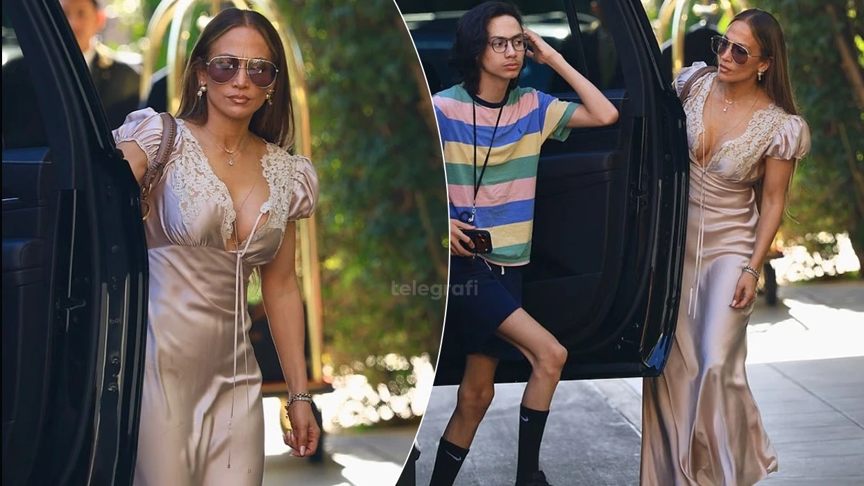 Jennifer Lopez shkëlqen në Beverly Hills, në një dalje elegante krah djalit të saj Max