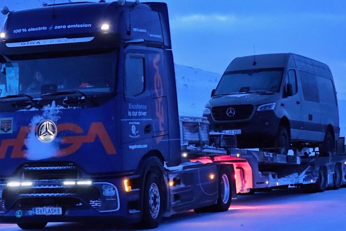 Mercedes-Benz eActros 600 përshkoi 8,000 km në "sfidën eNordkapp" Mercedes-Benz eActros 600 përshkoi 8,000 km në