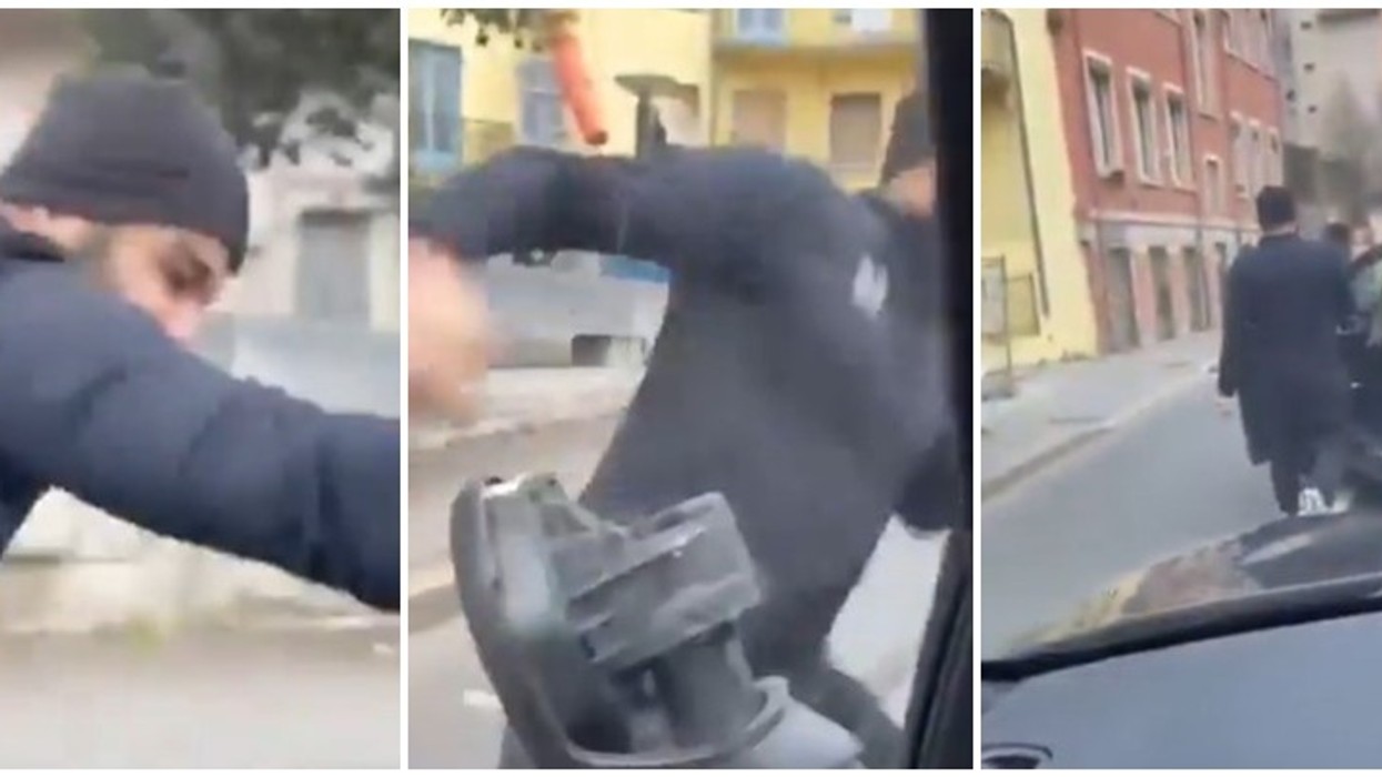 Gruaja dhe vajza 7-vjeçare përballen me dhunën e papritur - pamje dramatike nga rrugët e Francës