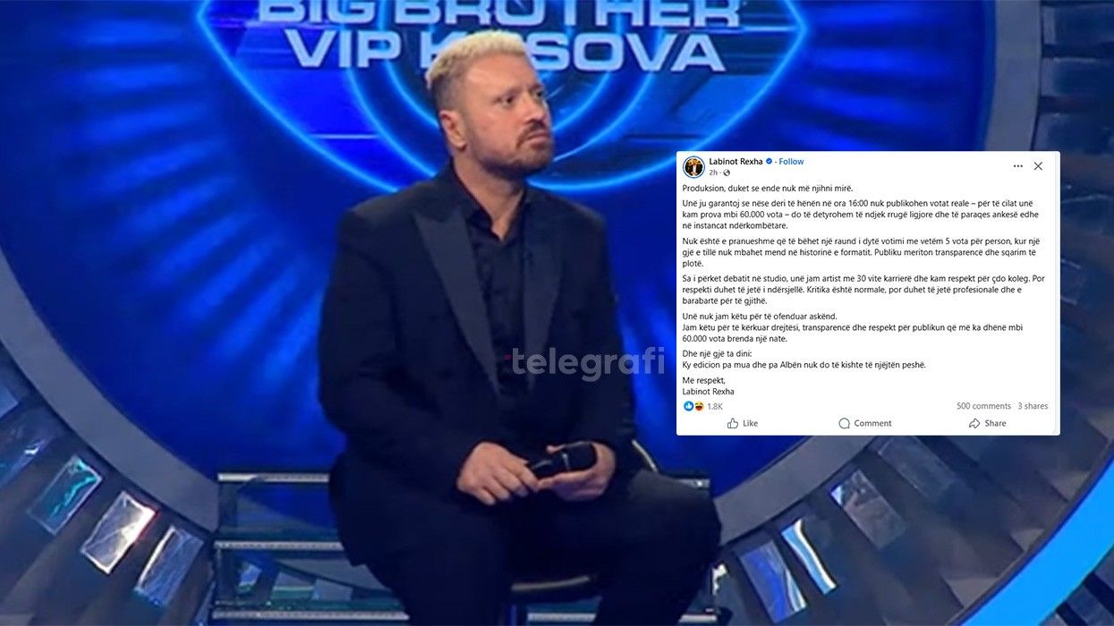 Labinot Rexha reagon sërish: Nëse deri të hënën nuk publikohen votat reale do të ndjek rrugë ligjore Labinot Rexha reagon sërish: Nëse deri të hënën nuk publikohen votat reale do të ndjek rrugë ligjore