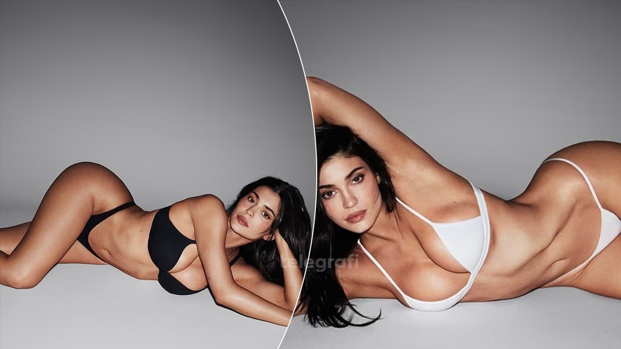 Kylie Jenner shkëlqen me të brendshmet SKIMS ndërsa shfaqet për një fushatë të re