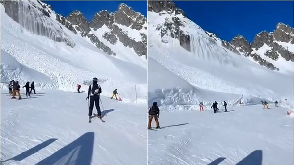 Momenti i tmerrshëm kur një ortek "rrëmben skiatorët", në resortin më të mirë francez të skive Momenti i tmerrshëm kur një ortek