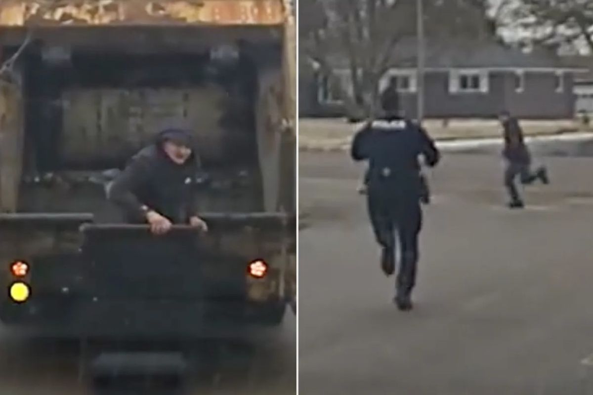 Për t'i shpëtuar policisë, një burrë nga Ohio fshihet në koshin e plehrave - gati përfundoi në kamionin e mbeturinave Për t'i shpëtuar policisë, një burrë nga Ohio fshihet në koshin e plehrave - gati përfundoi në kamionin e mbeturinave