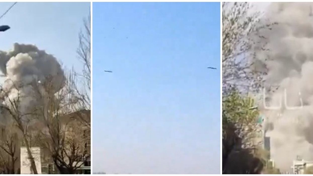 Pamje të reja të sulmeve ndaj Iranit - raketat shihen teksa fluturojnë mbi territorin irakian drejt Teheranit Pamje të reja të sulmeve ndaj Iranit - raketat shihen teksa fluturojnë mbi territorin irakian drejt Teheranit