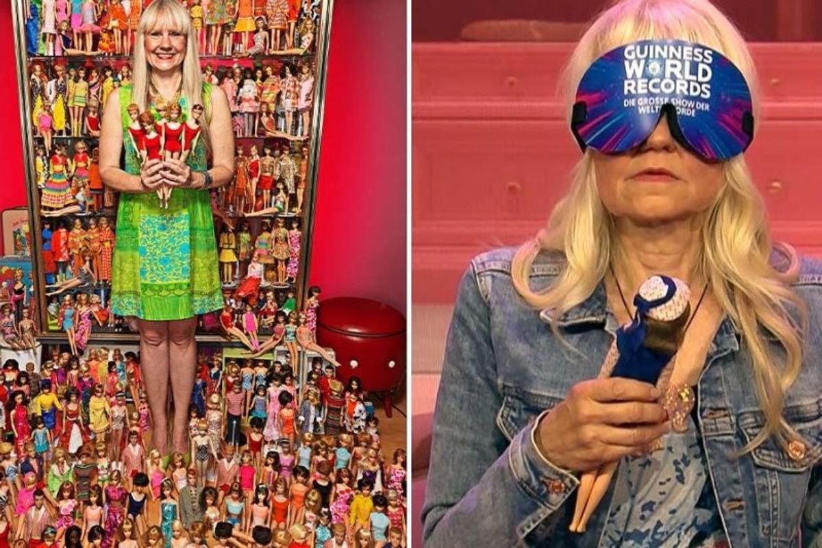 Gruaja me sy të mbyllur identifikon 19 kukulla Barbie në tre minuta Gruaja me sy të mbyllur identifikon 19 kukulla Barbie në tre minuta