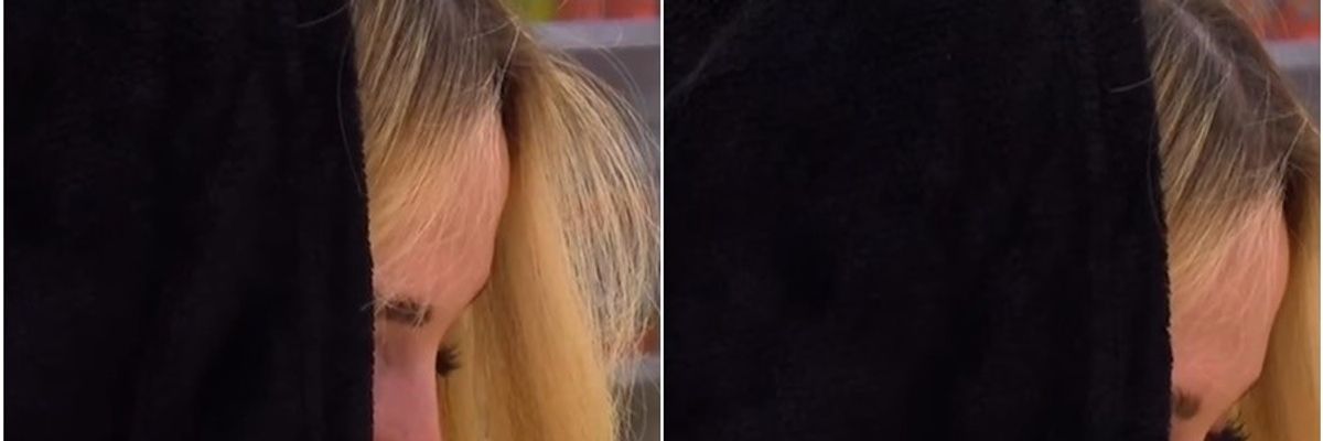 Dalja e Gimbos, Selin Bollati qan teksa qëndron e vetme Dalja e Gimbos, Selin Bollati qan teksa qëndron e vetme