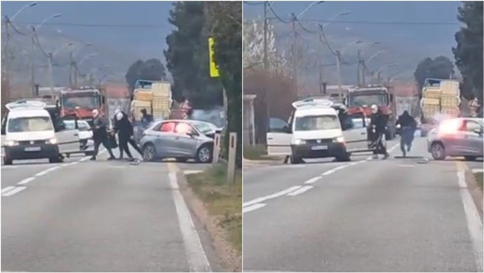 Terror në një rrugë në hyrje të Mostarit - sulmues të maskuar sulmojnë shoferin, pastaj dëmtojnë makinën e tij dhe ia vënë zjarrin