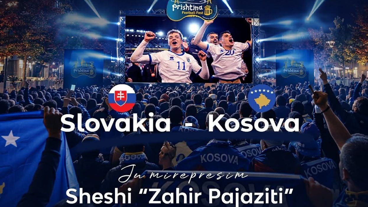 Kosova një hap larg Botërorit - Ndeshja historike Sllovaki - Kosovë transmetohet LIVE në sheshin "Zahir Pajaziti" Kosova një hap larg Botërorit - Ndeshja historike Sllovaki - Kosovë transmetohet LIVE në sheshin