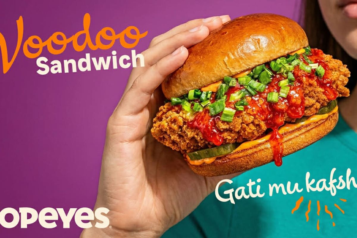 Produkti i më ri në Popeyes Kosova - Voodoo Sandwich Produkti i më ri në Popeyes Kosova - Voodoo Sandwich