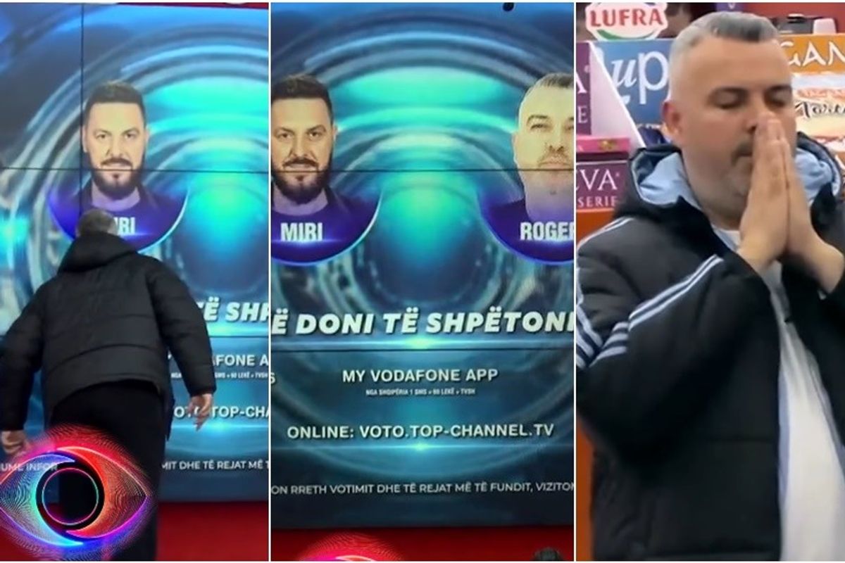 Në ekran shfaqet foto e tij me Mirin në nominim - Rogerti ulet në gjunjë dhe bën veprimin e papritur Në ekran shfaqet foto e tij me Mirin në nominim - Rogerti ulet në gjunjë dhe bën veprimin e papritur