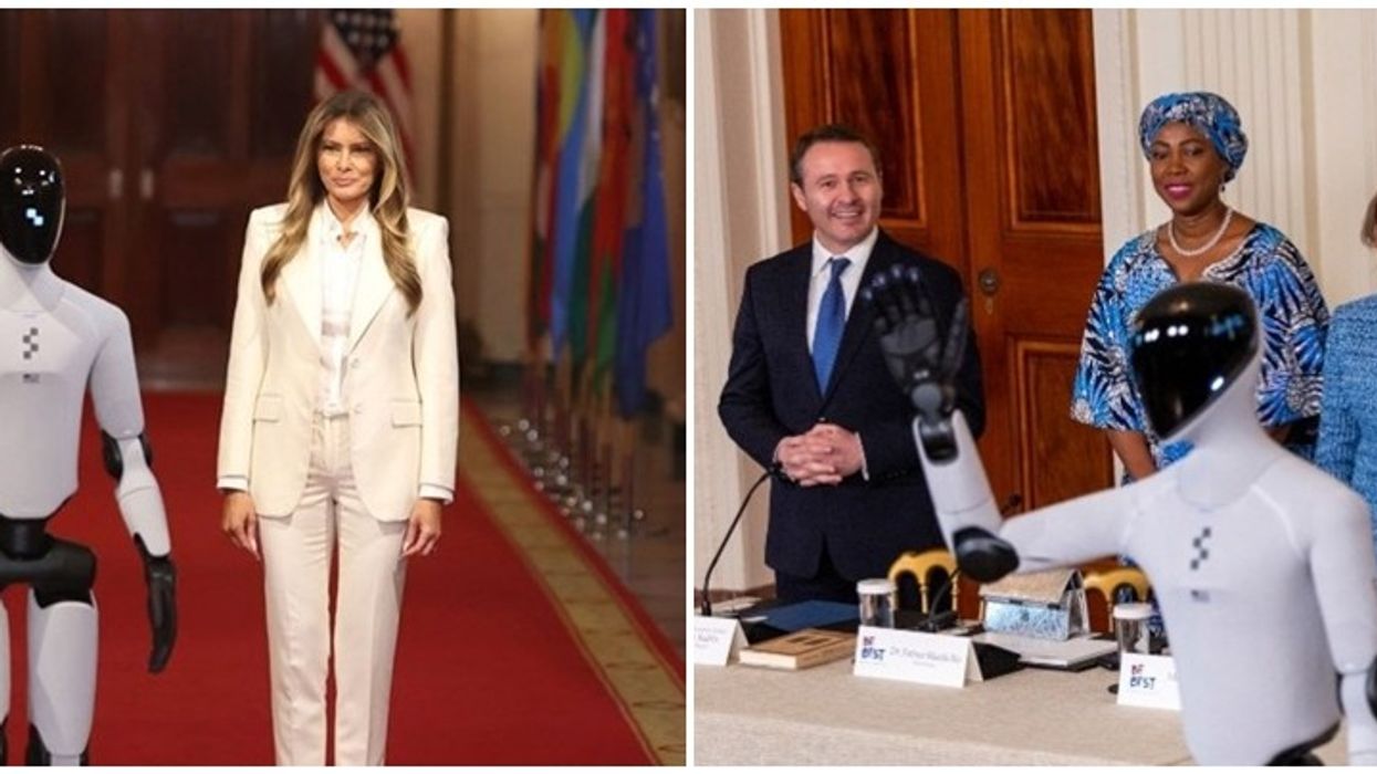 Roboti shoqëroi Melania Trumpin në Shtëpinë e Bardhë, ku ishte i pranishëm edhe Zotëria i Parë i Kosovës Roboti shoqëroi Melania Trumpin në Shtëpinë e Bardhë, ku ishte i pranishëm edhe Zotëria i Parë i Kosovës