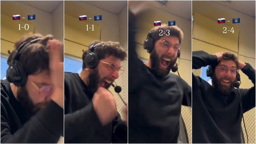 Komentatori kosovar bëhet viral në mediat botërore pas festës së çmendur pas golave të ‘Dardanëve’
