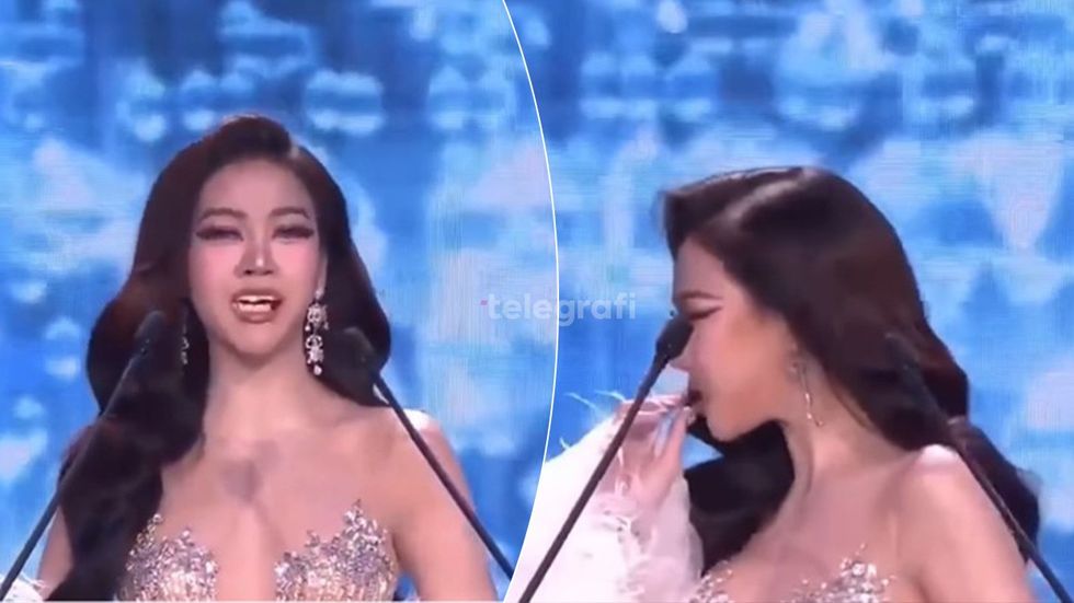 Konkurrentes së Miss Grand Thailand i bien dhëmbët në skenë, reagimi i saj bëhet viral