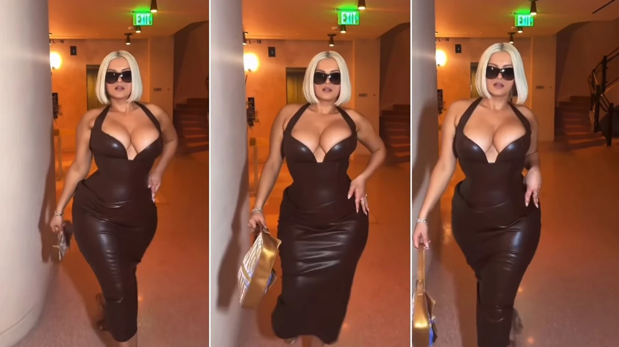 Bebe Rexha thekson linjat e trupit në fustanin e ngushtë, ndërsa merr vëmendjen me dekoltenë