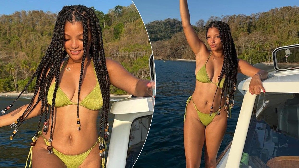 Halle Bailey shkëlqen në 26-vjetor, feston në jaht me bikini jeshile Halle Bailey shkëlqen në 26-vjetor, feston në jaht me bikini jeshile
