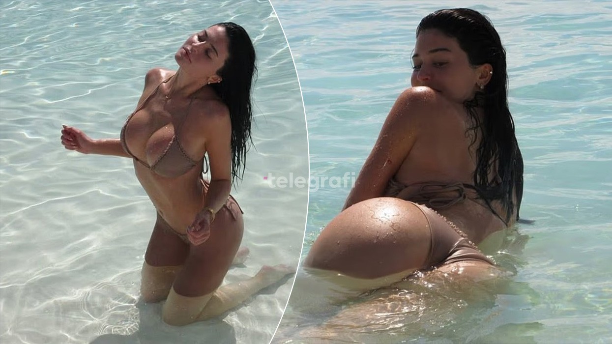 Kylie Jenner provokon me poza në bikini nga pushimet në plazh