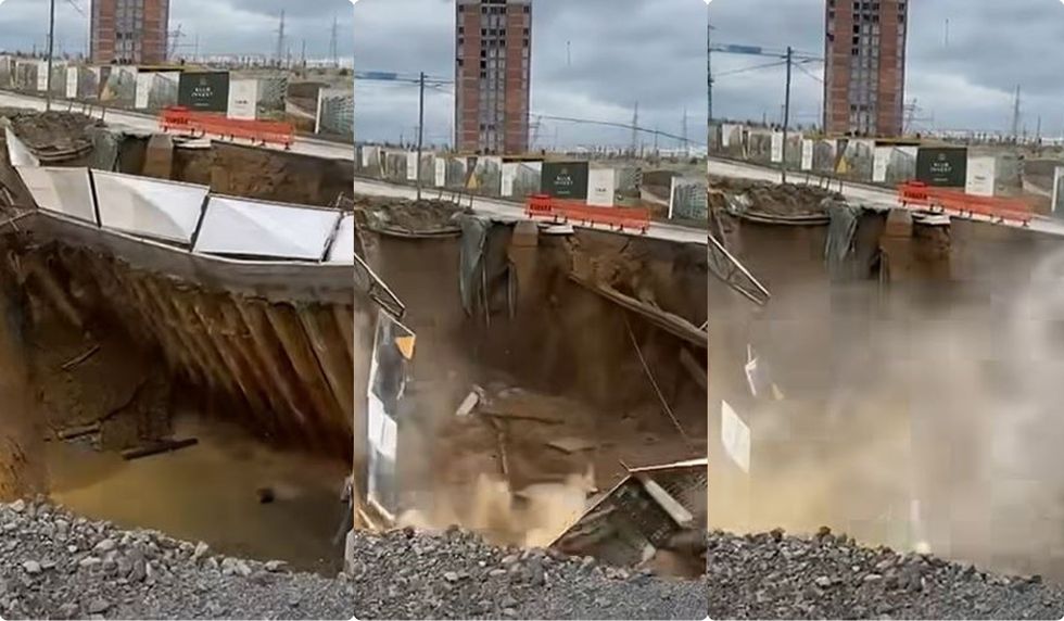 Video teksa shembet një pjesë e rrugës në Prishtinë - ndërpritet furnizimi me ujë në disa lagje