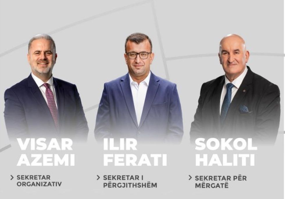 ​Abdixhiku emëron në pozita partiake Ilir Feratin, Sokol Halitin dhe Visar Azemin