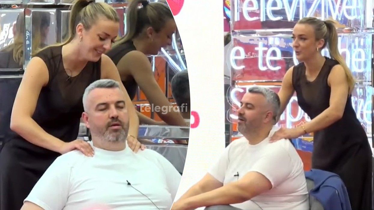 Juela i bën masazh Rogertit, Miri: Kujdes do të kapni Prime-in Juela i bën masazh Rogertit, Miri: Kujdes do të kapni Prime-in