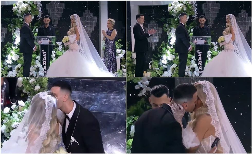 Martohen Brikena dhe Mateo - puthje pasionante mes çiftit gjatë ceremonisë në Big Brother