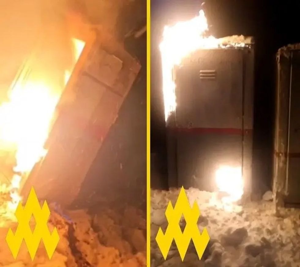 Partizanët ukrainas sabotuan një hekurudhë në Rusi