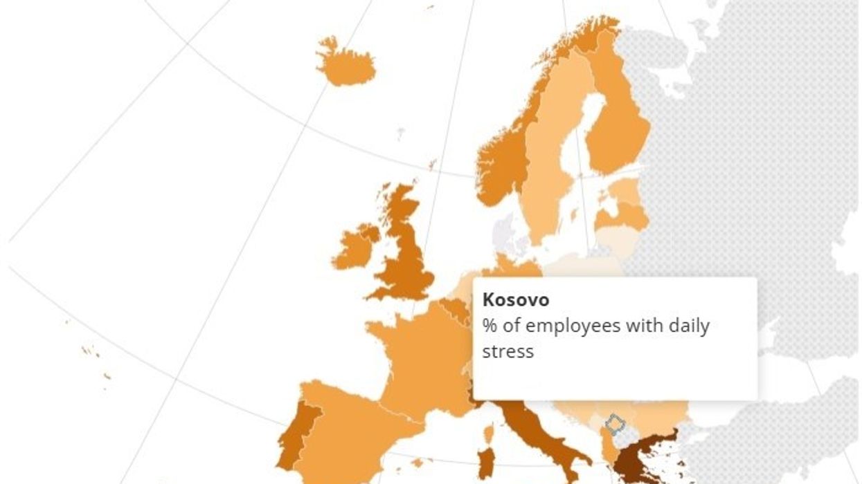 Ku punohet më me stres në Evropë dhe çfarë thonë shifrat për Kosovën? Ku punohet më me stres në Evropë dhe çfarë thonë shifrat për Kosovën?