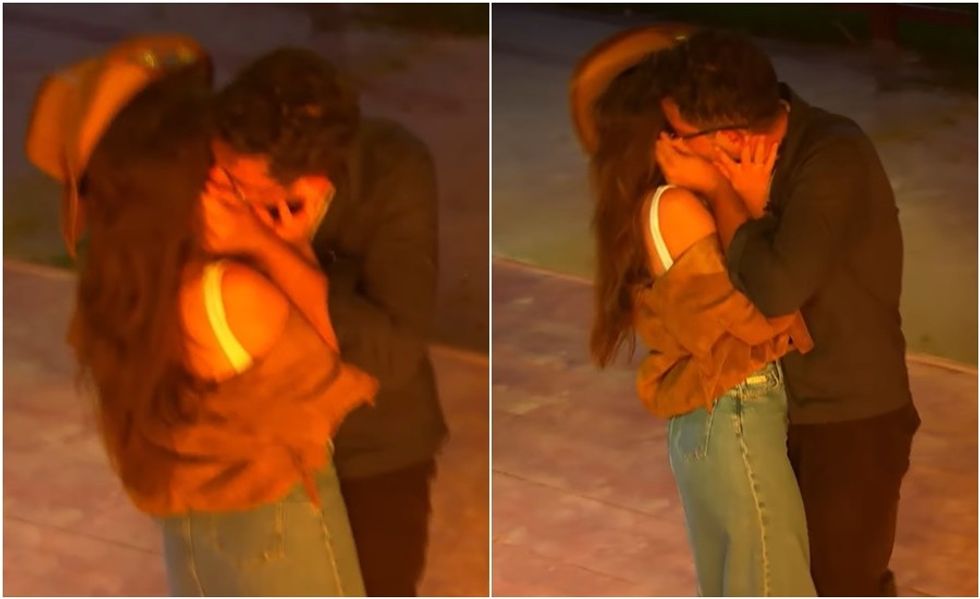 Ka të dashur jashtë - Vanesa shkëmben puthjen e parë me Indrin në Ferma VIP