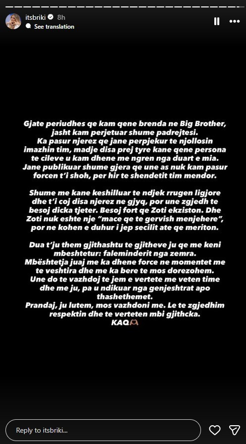 Story i Brikenes Instagram