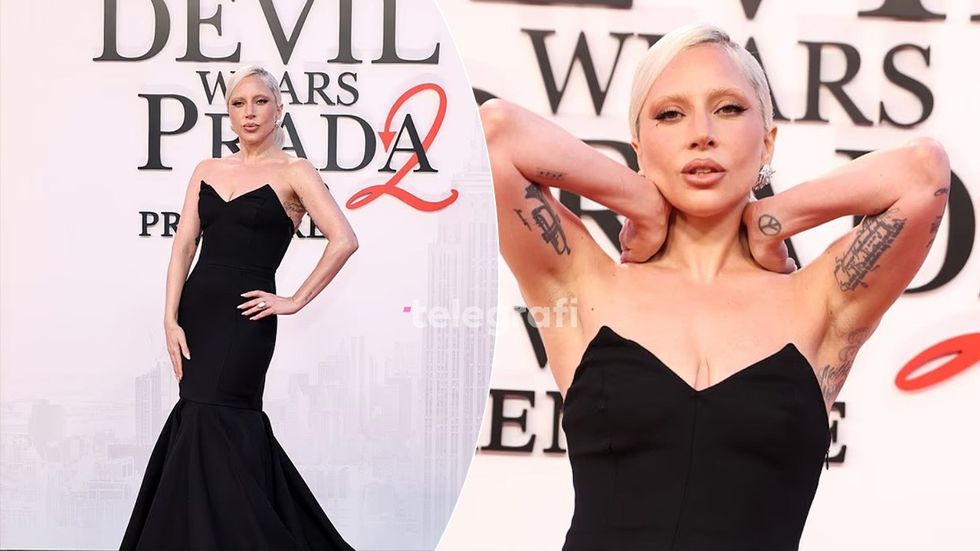 Lady Gaga mahnit me fustanin e zi në premierën e ‘The Devil Wears Prada 2’ – ylli shkëlqen krah Anne Hathaway dhe Meryl Streep në tapetin e kuq