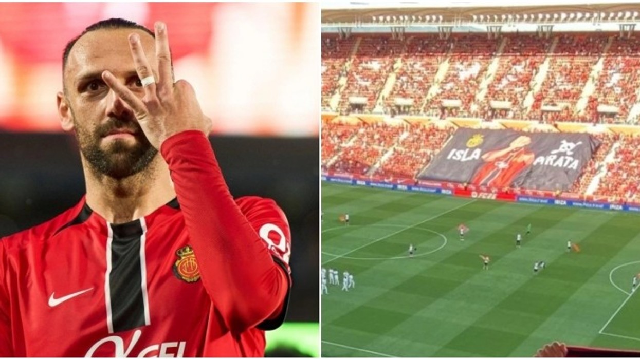 Tifozët e Mallorcas i dedikojnë një pankartë gjigante Vedat Muriqit