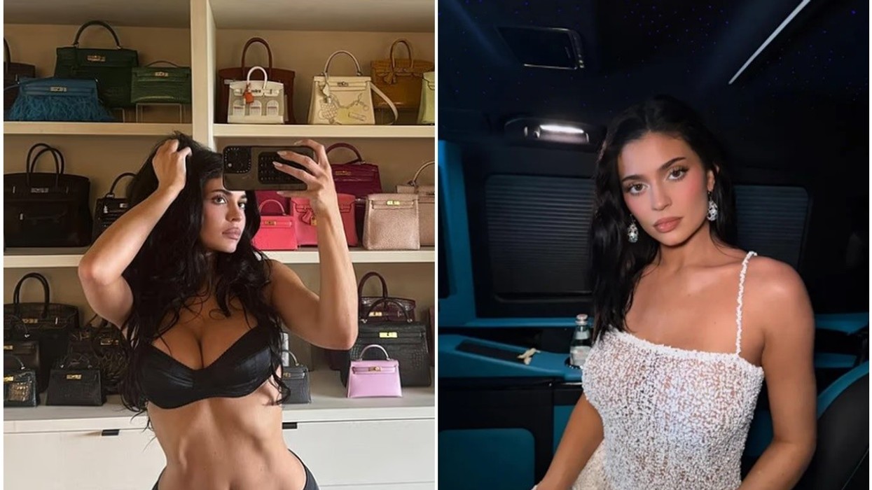 Kylie Jenner shfaqet tërheqëse teksa pozon prapa koleksionit të çantave Birkin me vlerë prej rreth 1 milion dollarë