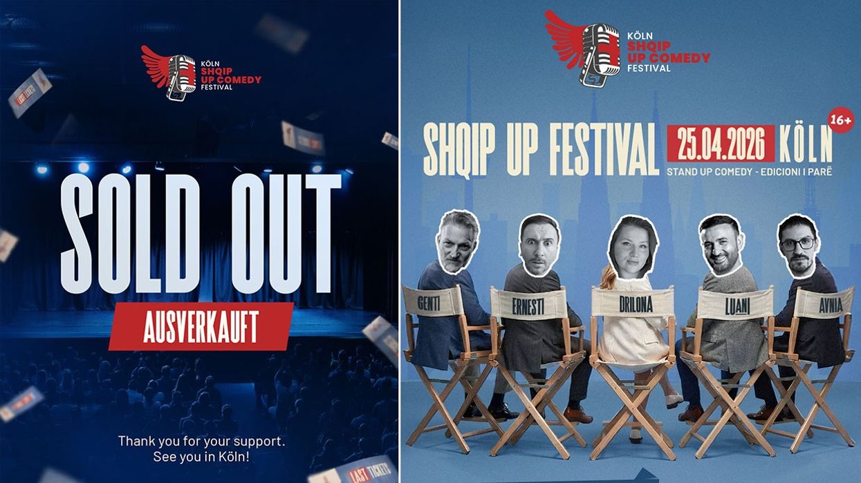 Biletat u mbaruan: Festivali 'Shqip Up Comedy' në Këln është zyrtarisht “sold out” Biletat u mbaruan: Festivali 'Shqip Up Comedy' në Këln është zyrtarisht “sold out”
