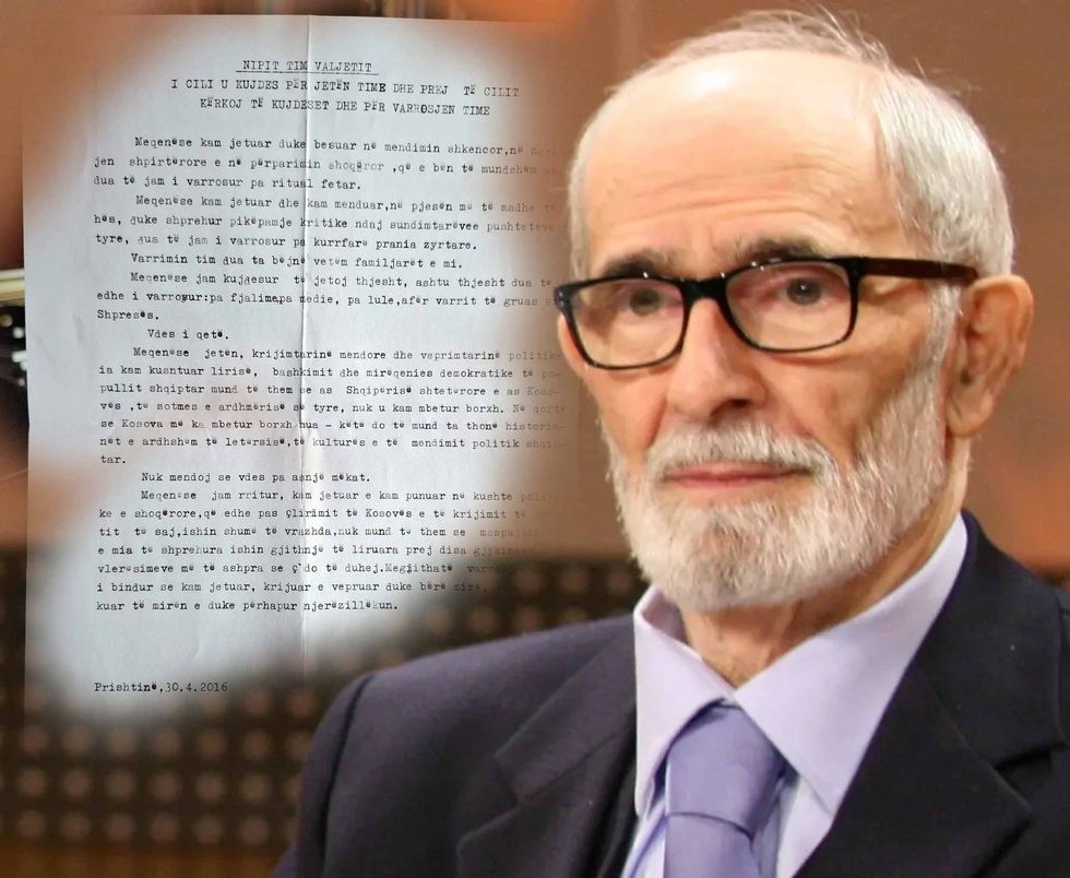 “Pa fjalime, pa lule, pa ritual fetar…” – nipi publikon amanetin e fundit të Rexhep Qosjes