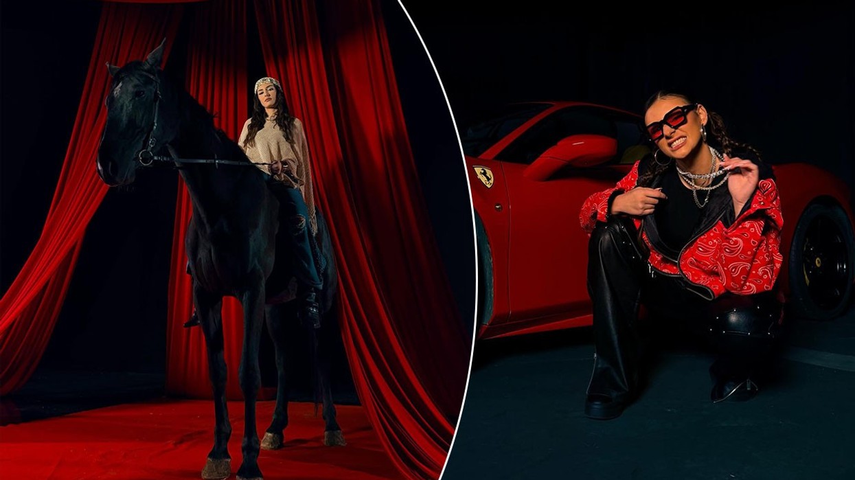 Me kalë të zi dhe veturë sportive, artistja e re Era Emurli ngjall kuriozitetin për projektin e ri "Baluke x Galica"