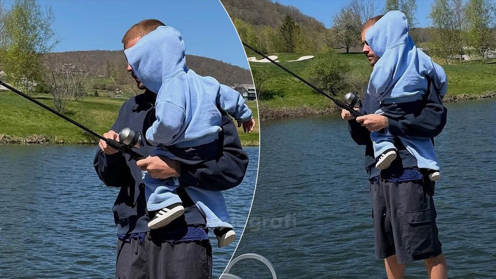 Justin Bieber shijon momente të qeta peshkimi me djalin Jack Blues, pas performancave në Coachella