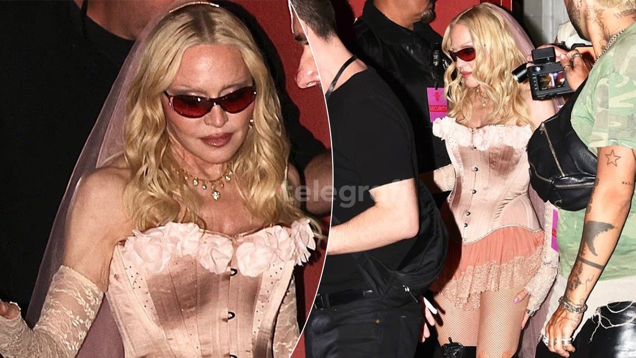 Madonna mahnit Hollywood-in me korse rozë dhe vello dantelle në lansimin e “Confessions II”