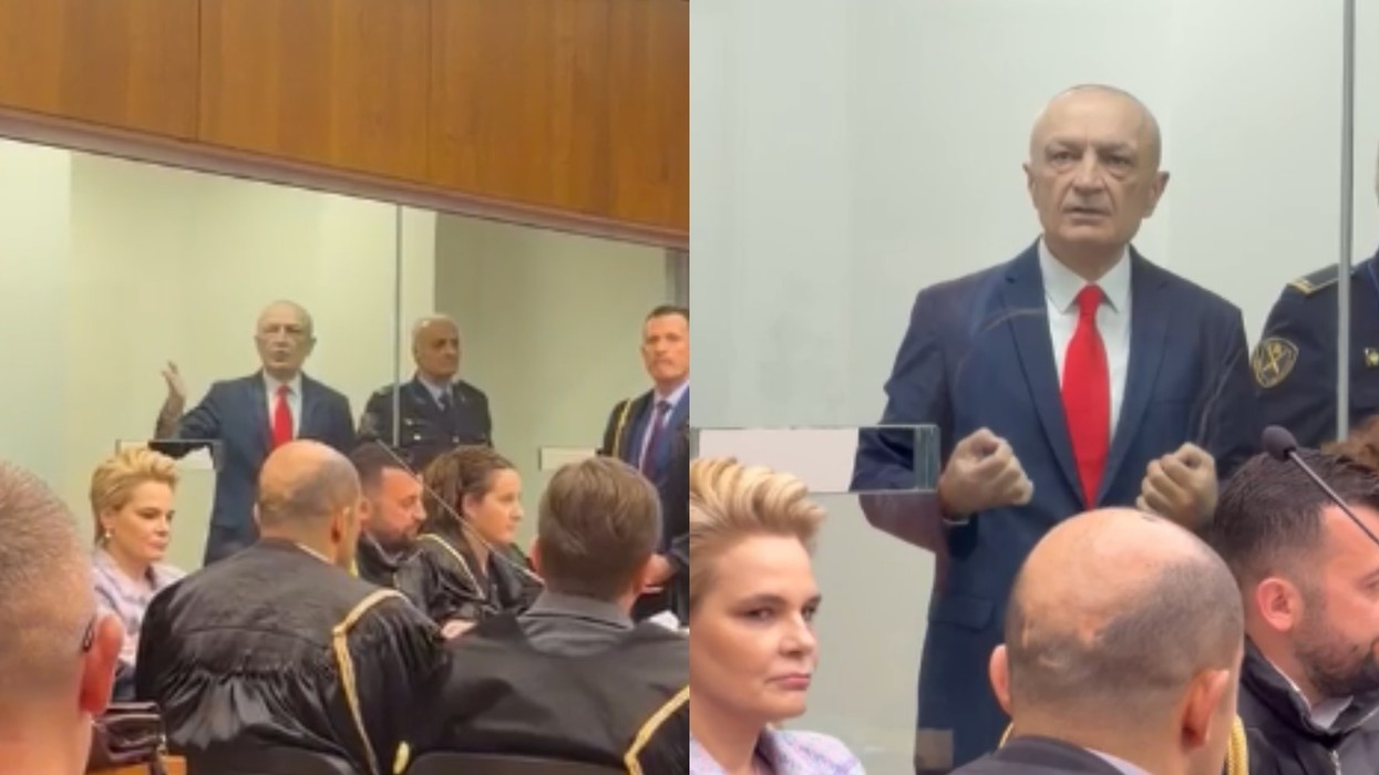 Dalin pamjet nga gjyqi, Ilir Meta brenda në kafazin e xhamit