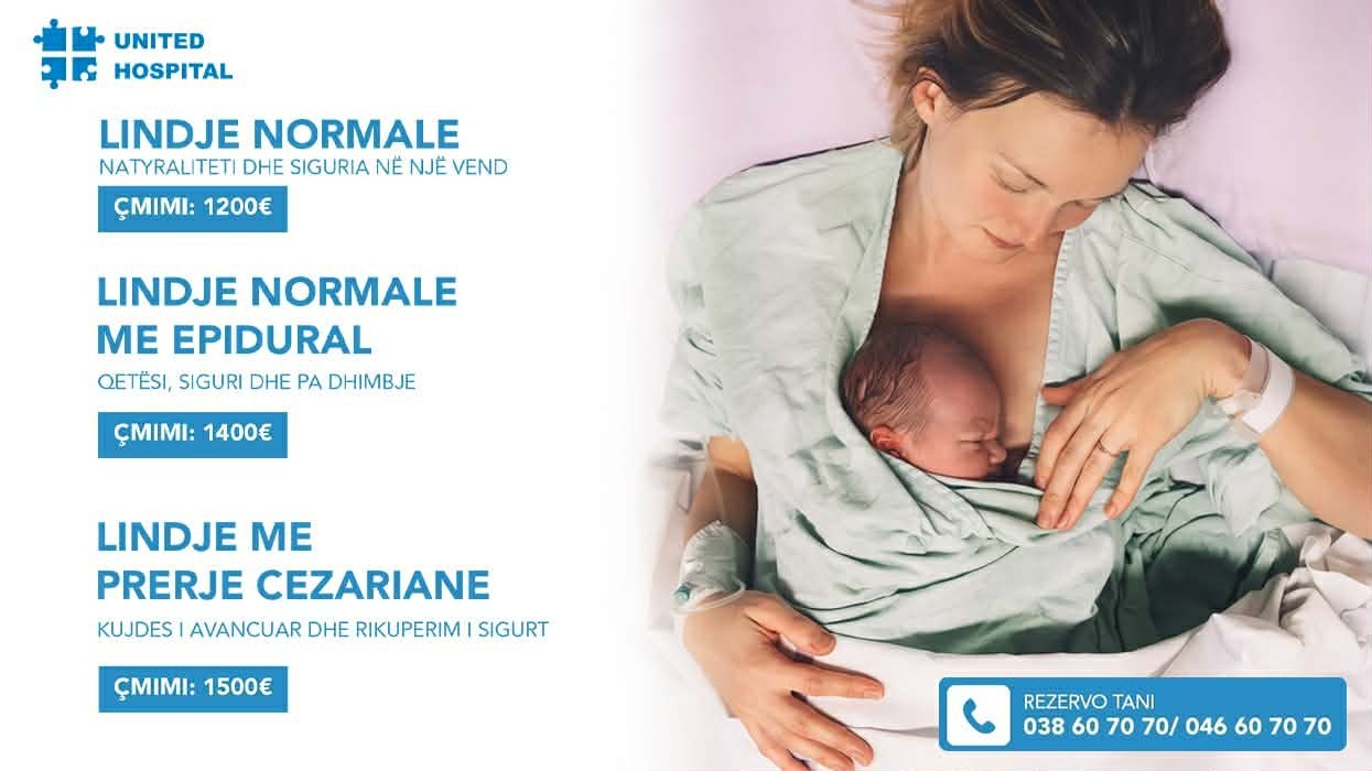 Në prag të lindjes? United Hospital Prishtinë sjell paketat që ofrojnë siguri dhe kujdes për ty dhe beben