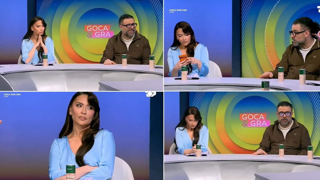 Injorim total: Ish-çifti Rozana Radi dhe MC Kresha shmangin njëri-tjetrin ndonëse u gjendën në të njëjtën studio televizive