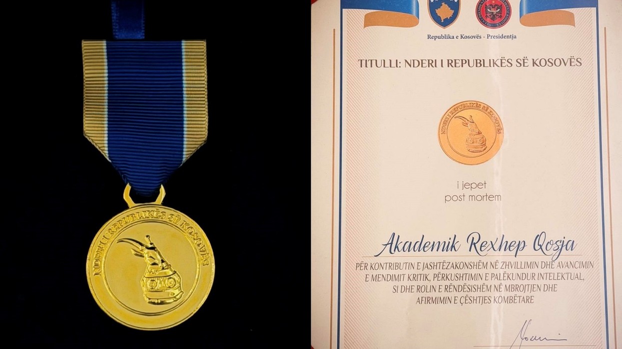 Pas vdekjes, Rexhep Qosja dekorohet me “Nderi i Republikës së Kosovës”