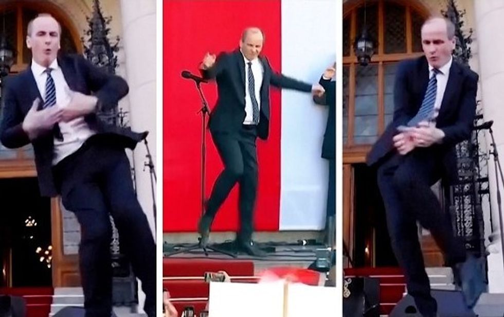 Politikani hungarez sërish bëhet hit në rrjetet sociale me vallëzimin e tij unik